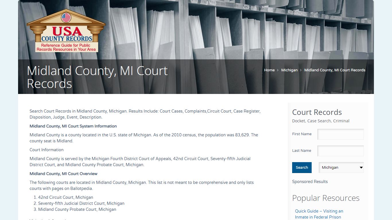 Midland County, MI Court Records | Name Search